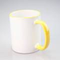 Sublimation Blank, Bright White,11oz Yellow Color Handle mug, Custom Drinkware Mugs,Perfect Gift, Personalize Mug, For A Special Someone