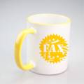Sublimation Blank, Bright White,11oz Yellow Color Handle mug, Custom Drinkware Mugs,Perfect Gift, Personalize Mug, For A Special Someone