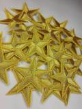2pc/Metallic "Mini" Gold Star 1.5-inch Applique Set, Star Patch, Cool Applique For Clothing, Iron-on Embroidered Patch