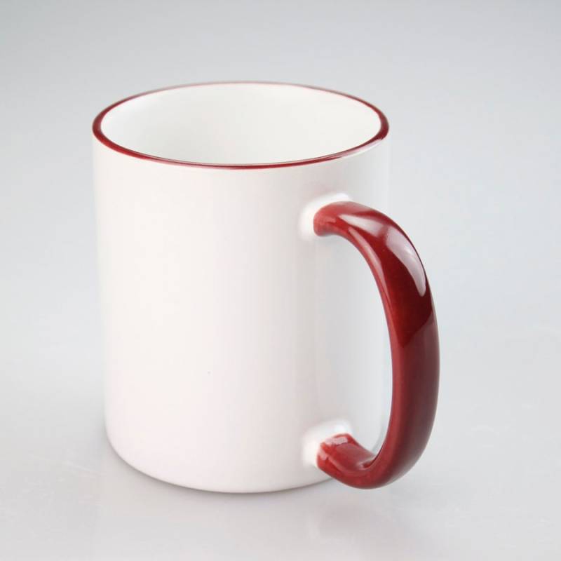 Sublimation Blank,Bright White,11oz Purplish Red Color Handle mug, Custom Drinkware Mugs,Perfect Gift,Personalize Mug, For A Special Someone