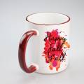 Sublimation Blank,Bright White,11oz Purplish Red Color Handle mug, Custom Drinkware Mugs,Perfect Gift,Personalize Mug, For A Special Someone