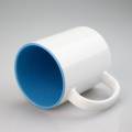 Sublimation Blanks, Bright White, 11oz inner Blue color mug, Custom Drinkware Mugs, Perfect Gift, Personalize Mug, For A Special Someone