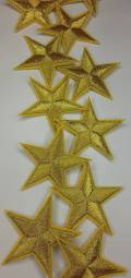 2pc/Metallic "Mini" Gold Star 1.5-inch Applique Set, Star Patch, Cool Applique For Clothing, Iron-on Embroidered Patch