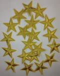 2pc/Metallic "Mini" Gold Star 1.5-inch Applique Set, Star Patch, Cool Applique For Clothing, Iron-on Embroidered Patch