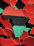 NEW, "Pan-African Flag" Iron-On 100% Embroidered Afrocentric Patch; Juneteenth, Marcus Garvey, Unia Flag, Red, Green, and Black, 3.5" Length