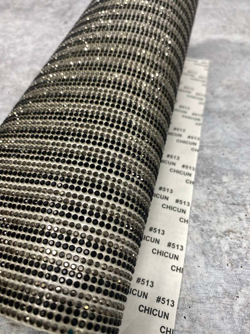 Self-Adhesive Rhinestone Sheet, Black/Silver/Charcoal Stones for Crafts: Blinging Clothes, Shoes, Handbags, and Mugs Size  10" x 16.5"