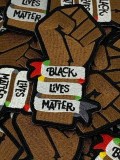 Black Lives Matter Fist, Exclusive Afrocentric Patch, BLM, Size 3", Iron-on Patch, Conscious Gifts, Juneteenth, 100% Embroidered Applique