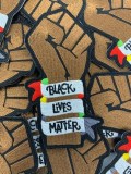 Black Lives Matter Fist, Exclusive Afrocentric Patch, BLM, Size 3", Iron-on Patch, Conscious Gifts, Juneteenth, 100% Embroidered Applique