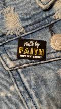 Enamel Pin, "Walk by Faith" Exclusive Lapel Pin, Size 1.5" w/Butterfly Clutch,Cool Pins, Spiritual Gifts, Gifts for Her, Jacket Pin