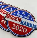 NEW, "Ridin with Biden Harris 2020" Iron-on Patch| Presidential Candidate Merchandise| Patch for Masks,Jackets, Hats & More|Size 3.5"