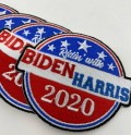 NEW, "Ridin with Biden Harris 2020" Iron-on Patch| Presidential Candidate Merchandise| Patch for Masks,Jackets, Hats & More|Size 3.5"