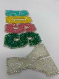 NEW "Bossy" Rhinestone, Colorful Patch with Adhesive Backing, Bling Applique Size 9", Czech Rhinestones, DIY Craft Supplies