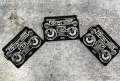 Nostalgic 1-pc "Boom Box" Applique, Vintage Iron on Patch, Music & Cassette Player Patch, Embroidered Patch, DIY Patch, Size 3", Radio Patch