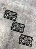 Nostalgic 1-pc "Boom Box" Applique, Vintage Iron on Patch, Music & Cassette Player Patch, Embroidered Patch, DIY Patch, Size 3", Radio Patch