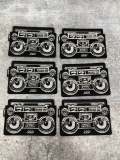 Nostalgic 1-pc "Boom Box" Applique, Vintage Iron on Patch, Music & Cassette Player Patch, Embroidered Patch, DIY Patch, Size 3", Radio Patch