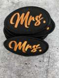 NEW, Exclusive  "Mrs." , embroidered patch, Gift for Wives, Great for women, patch applique, Size 2.5"