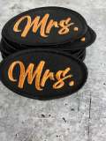 NEW, Exclusive  "Mrs." , embroidered patch, Gift for Wives, Great for women, patch applique, Size 2.5"