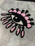New Arrival, PINK "Drippin Evil Eye Patch," Large Sequins Iron-on Patch, Colorful, Cool Bling Patch, DIY Applique; Vintage Patch, Size 9.5"