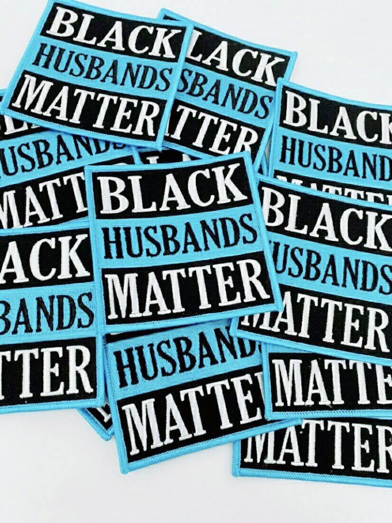 New "Black Husbands Matter" | Iron-on Patch| Size 4" x 4" Embroidered Applique for Clothing & Accessories, DIY Crafts