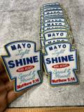 NEW,"Mayo Light Shine for Jesus", Inspirational Embroidered Patch, Size 3.5", Spiritual Patch, Patches for Clothing, Hats, and More
