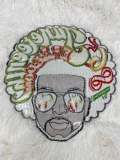 One-of-a-kind, 1865 Juneteenth 1-pc Iron-On "Afro King" Patch; Juneteenth Accessories for Clothing, Large Jacket Patch, Limited Edition