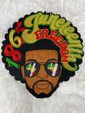 One-of-a-kind, 1865 Juneteenth 1-pc Iron-On "Afro King" Patch; Juneteenth Accessories for Clothing, Large Jacket Patch, Limited Edition