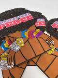 New, "Protect Your Peace" Sequins, Embroidery, & Satin, 6" Patch, Iron-on Exclusive Applique, Large Back Patch, Sequins Patch, Jacket Patch