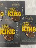 NEW, Pin Pro Black, Enamel Pin "King Fist with  Crown" Exclusive Lapel Pin, Size 1.50 inches, with 2 Butterfly Clutches