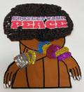 New, "Protect Your Peace" Sequins, Embroidery, & Satin, 6" Patch, Iron-on Exclusive Applique, Large Back Patch, Sequins Patch, Jacket Patch