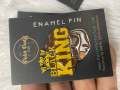 NEW, Pin Pro Black, Enamel Pin "King Fist with  Crown" Exclusive Lapel Pin, Size 1.50 inches, with 2 Butterfly Clutches