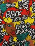 Beautiful,"Black History is World History", Queen Africa Hair, Exclusive Patch, Size 4", Black History Month Gifts