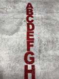Red (1 pc)Hotfix Rhinestone Letters, Choose Your Letter, Rhinestone Patch with Adhesive, Mesh Bling Letters, Size 2.28"
