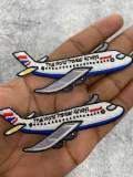 New, "True World Traveler Airways" Iron-on Embroidered Patch, Size 4" Patch, Wanderlust Travel Patch, 1 pc