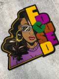 Vibrant & New, "Focused", Chenille plus Embroidery, 10" Patch, Iron-on Exclusive Applique, Large Back Patch, Colorful Patch, Jacket Patch