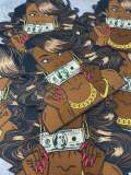 Exclusive, "Put Yo Money Where Yo Mouth Is" 100% Embroidery, 10" Patch, Iron-on, Large Back Patch, Jacket Patch for Jackets and Clothing