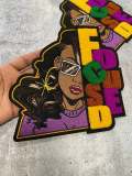 Vibrant & New, "Focused", Chenille plus Embroidery, 10" Patch, Iron-on Exclusive Applique, Large Back Patch, Colorful Patch, Jacket Patch