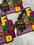 Vibrant & New, "Focused", Chenille plus Embroidery, 10" Patch, Iron-on Exclusive Applique, Large Back Patch, Colorful Patch, Jacket Patch