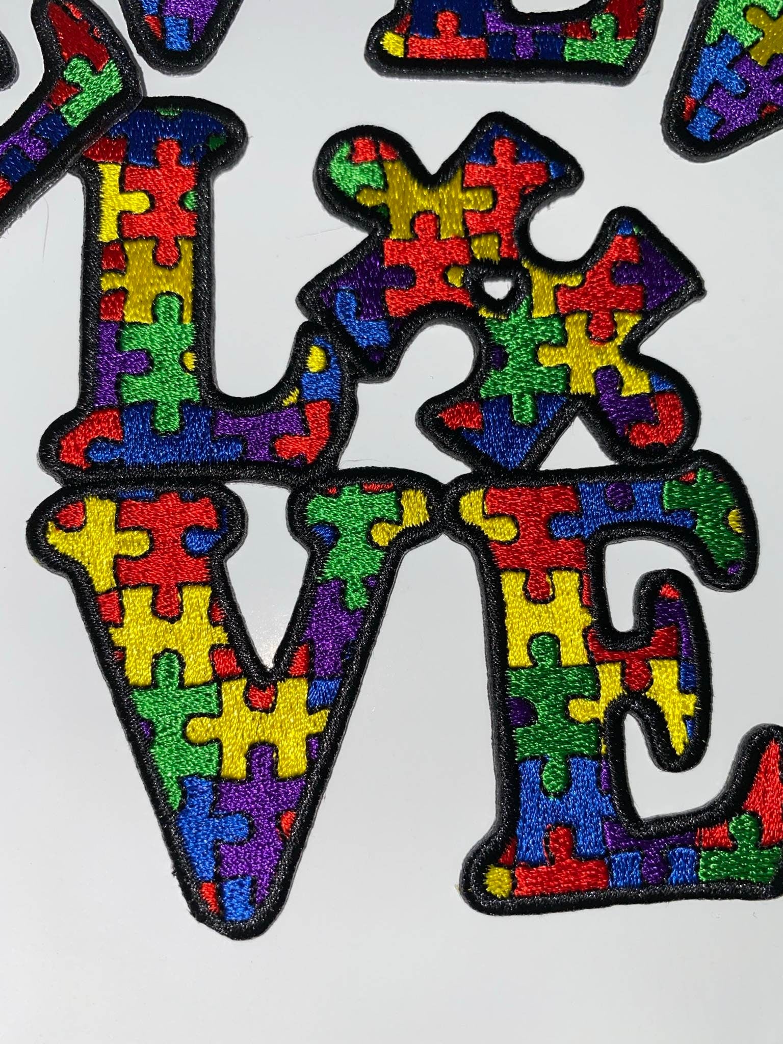 Autism Puzzle Patch Heart-Hands Decorative Iron-On - Multicolor Autism Puzzle Heart Hands – My Store main image 4