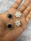1-pc: "Pearly Rhinestone Flower" Girly Charm for Crocs; Symbolic Statement Charms for Clogs; Cute Charm for Shoes and Silicone Bracelets