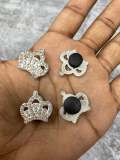 Exclusive "Royal Rhinestone Crown" Girly Charm for Crocs; Symbolic Statement Charms for Clogs; Cute Charm for Shoes and Silicone Bracelets