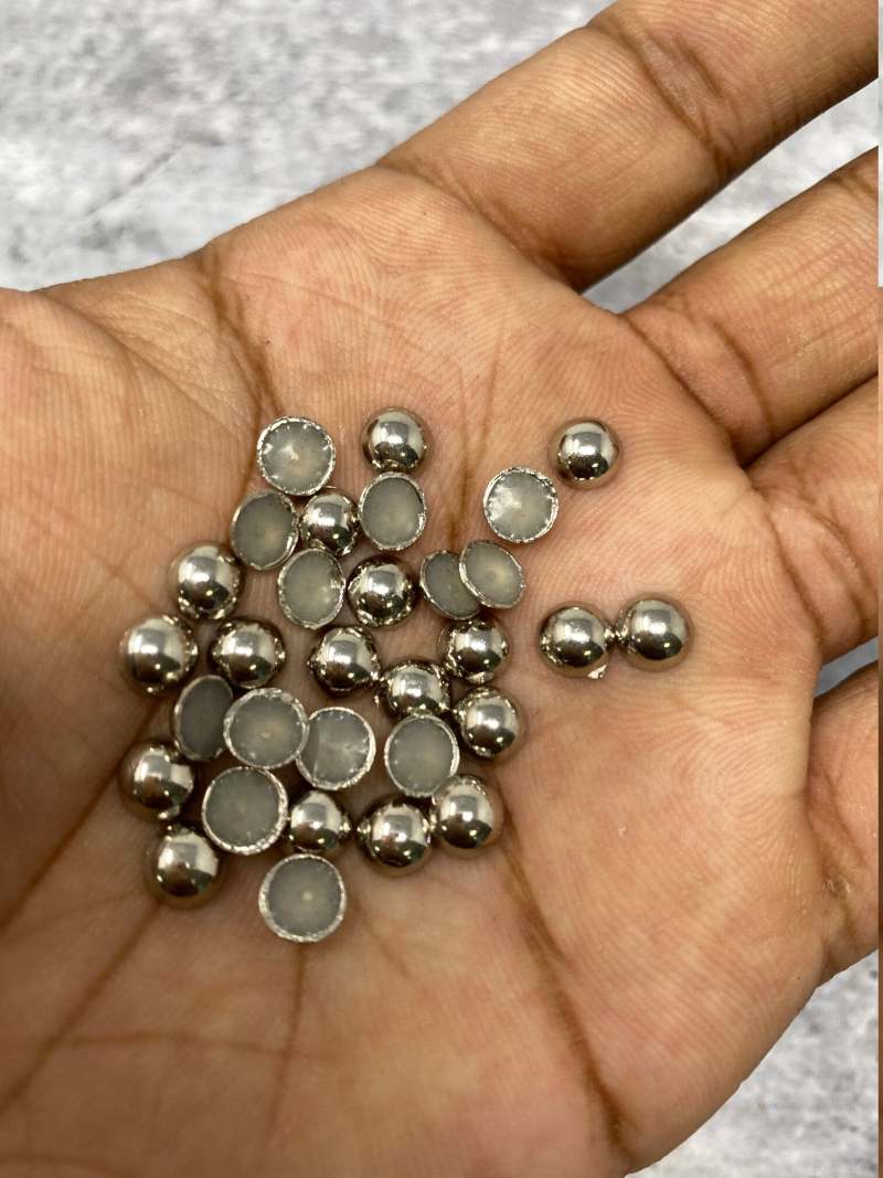NEW, Hotfix Dome Studs, 100 Pcs, 7mm (Medium) SILVER, Great for Denim, Sweaters, Camo Jackets, Belts, Bags, Shoes, Crafts,+ MORE!