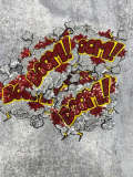 NEW, Sequins "BOOM!" Starburst Patch, Adorable Emblem, Home Girls Statement Patch, Iron-on Embroidered Applique, Size 6", Jacket Patch