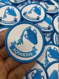 NEW, Fun, Vintage "Aquarius" Astrology Iron-on Patch, Embroidered Zodiac Signs, 1 Pc., 3 inch Patch