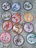 NEW, 12-Pc Zodiac Iron-On Patch Set, Zodiac Set|Astrology Appliques|Cool Embroidered Patches|DIY Patches