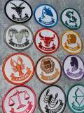 NEW, 12-Pc Zodiac Iron-On Patch Set, Zodiac Set|Astrology Appliques|Cool Embroidered Patches|DIY Patches