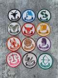 NEW, 12-Pc Zodiac Iron-On Patch Set, Zodiac Set|Astrology Appliques|Cool Embroidered Patches|DIY Patches