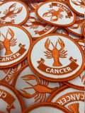NEW, Fun, Vintage "Cancer" Astrology Iron-On Patch, Embroidered Zodiac Signs, 1 Pc., 3 Inch
