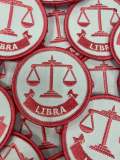NEW, Fun, Vintage "Libra" Astrology Iron-On Patch, 1 Pc., 3 inch, Embroidered Zodiac Signs