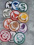 NEW, 12-Pc Zodiac Iron-On Patch Set, Zodiac Set|Astrology Appliques|Cool Embroidered Patches|DIY Patches