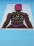 T-shirt Transfer Sheet, "I Got My Own Back!" outlined in blinging crystals for HEAT PRESSING on garments, Htv Appliques,